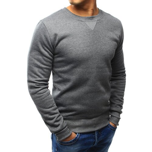 DStreet Men's sweatshirt without hood anthracite BX4823 Cene