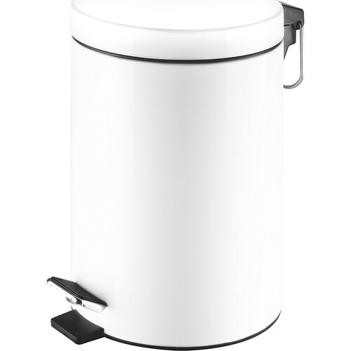 Air Wolf Jekleno vedro s pedalom za kozmetične odpadke, prostornina 5 l, VxŠxG 320 x 210 x 280 mm, z belim premazom Cene