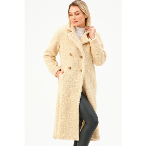 Dewberry Z6775 WOMEN'S COAT-BEIGE Cijene