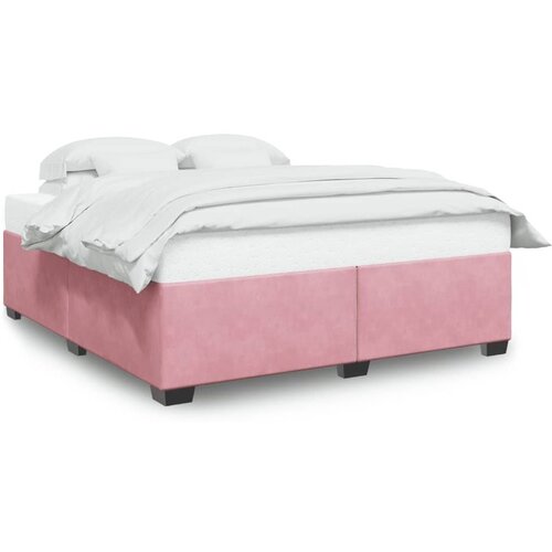 VidaXL Posteljni okvir roza 200x200 cm žamet Slike