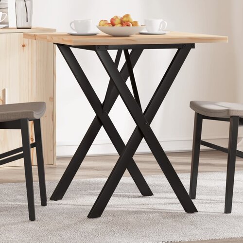  Blagovaonski stol X-oblika 60x60x75,5 cm od borovine i čelik Cijene