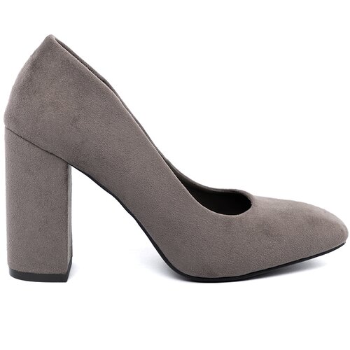 SEASTAR Suede pumps on a stiletto heel gray Cene