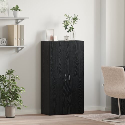 VidaXL Uredski ormar Crni hrast 60 x 32 x 115 cm Konstruirano drvo Slike