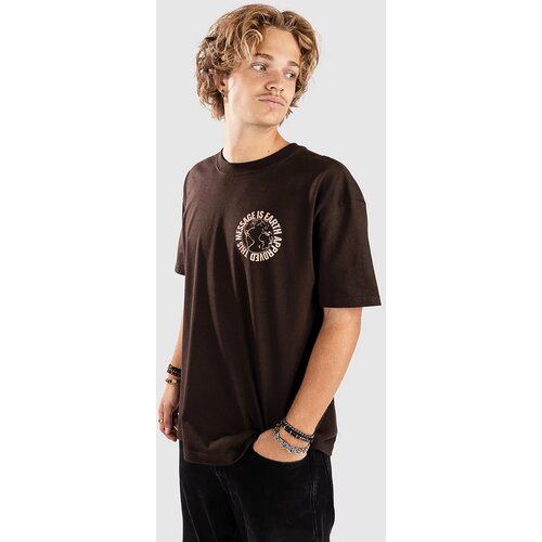 Dravus Souveneir Upcycle Boxy T-Shirt dark chocolate Slike