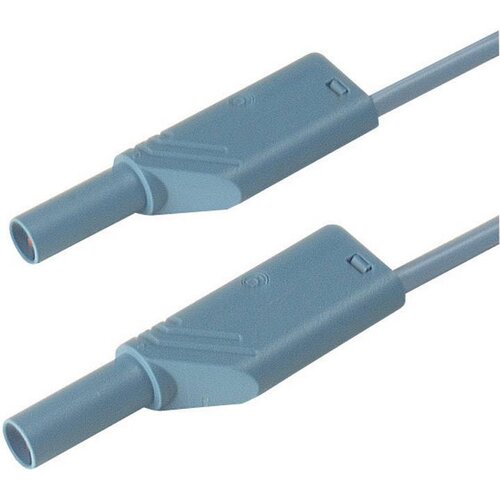SKS Hirschmann 4 mm safety test lead\, 2x stackable plugs\, 2\,5 mm&amp;sup2;\, 25 cm, (20423253) Slike