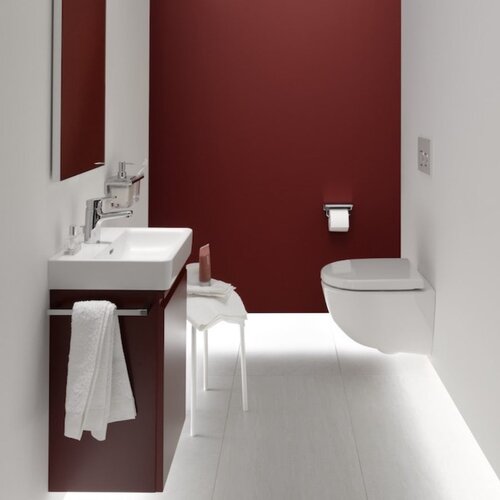 Laufen H8159610001041 Pro S 45 x 34 cm pravokotni stenski keramični umivalnik z odprtino za armaturo Slike