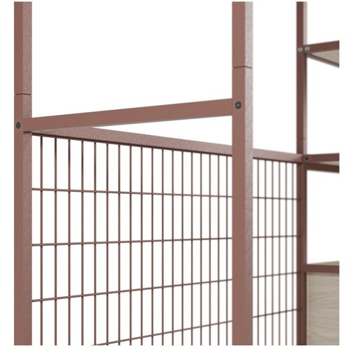 Marckeric Odprta jeklena garderobna omara v barvi terakote 140x179,5x40 cm Amara &amp;ndash; Slike