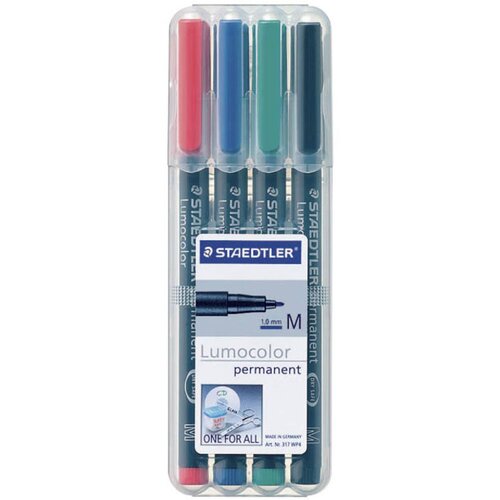 Staedtler Marker Lumocolor 317 WP4 1 mm, 4 kosi Cene