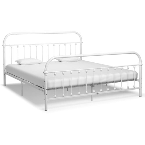 VidaXL Okvir za krevet bijeli metalni 180 x 200 cm Slike
