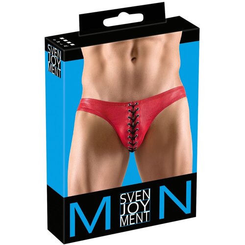 Svenjoyment crni sjajni muški donji dio na vezanje (crveni) - M Cijene