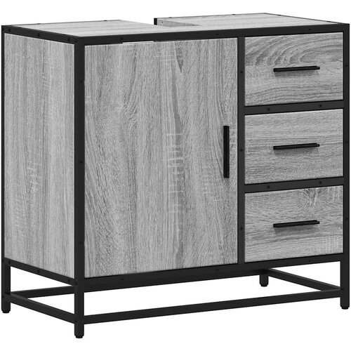 Maison Chic Kopalniška omarica za umivalnik - Umivalniška omarica siva sonoma 65x33x60 cm inženirski les, (21758907) Cene