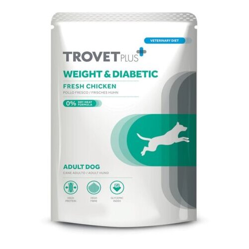 Trovet Plus veterinarska dijeta za pse Weight &amp;amp; Diabetic 10kg Slike