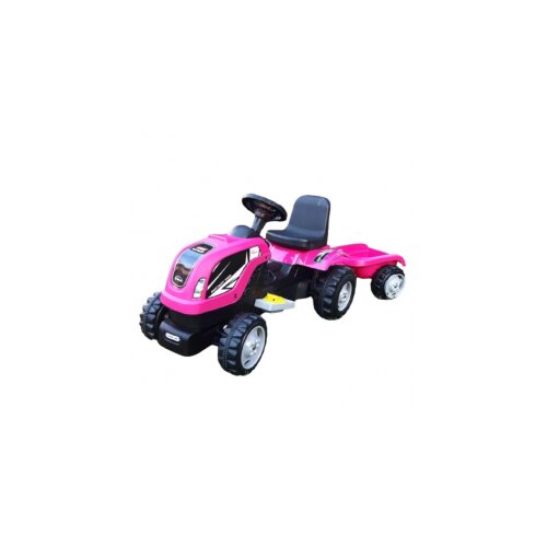 Traktor na akumulator sa prikolicom MMX roze Slike