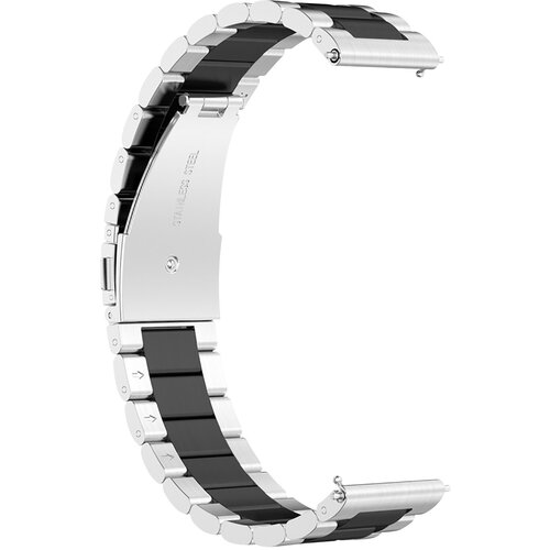 AVIZAR pa&amp;scaron;ček za huawei watch gt runner / watch gt 3 46 mm, mreža iz nerjave?ega jekla - srebrn / ?rn, (5000039268) Slike