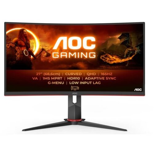 AOC CQ27G2S/BK QHD 165Hz Curved Slike