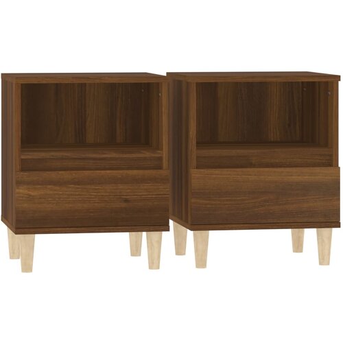 Maison Chic Dvo delni komplet Nočne omarice - Nočne mize rjav hrast 40x35x50 cm, (21688671) Slike