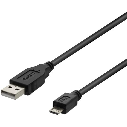 Deltaco Kabel USB-A 2.0 - USB Micro-B, 5-pinski, 1m, ČRNI Cene