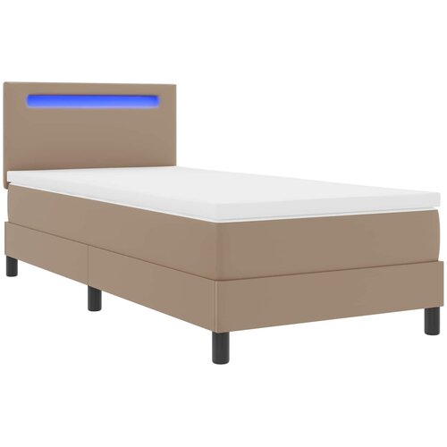  Krevet s opruga kutije s madracem Boja cappuccina 100 x 200 cm Slike