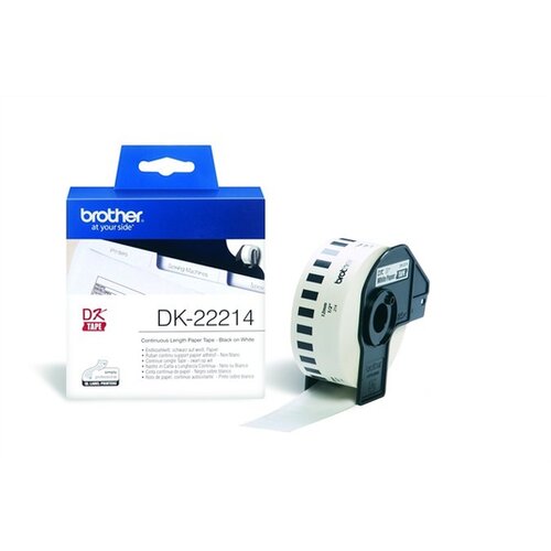 Brother DK22214 termične neskončne nalepke - papir 12mm x 30,48m BRDK22214 Slike