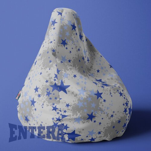  Veliki LazyBag sivo plave zvezdice low square ( 002 ) Cene