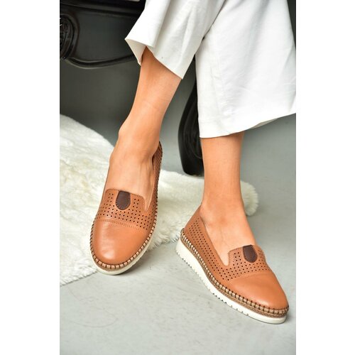 Fox Shoes P555500103 Tan Genuine Leather Women's Shoe Slike