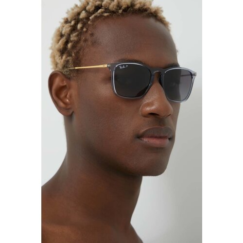 Ray-ban Chris RB4187 6592T3 Polarized ONE SIZE (54) Modra/Siva Slike