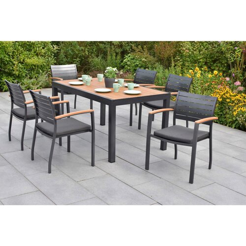 Gardenson VRTNA GARNITURA ASTROS aluminij barve grafita, naravne barve Slike