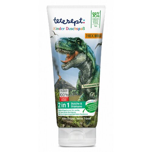 TETESEPT t-rex 2 u 1, dečiji šampon i gel za tuširanje, 200 ml Slike