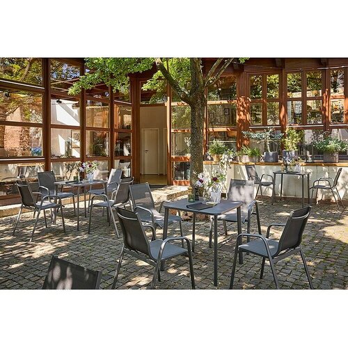  Set vrtnih stolov Gastro (6 kos, Jeklo, Tekstil, Možnost nakladanja, Antracit, &amp;Scaron; x G x V: 57,5 x 68,5 x 88 cm) Slike