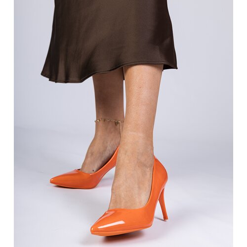 D/CEO marka niezdefiniowana Orange patent pumps on a heel Merium Cene