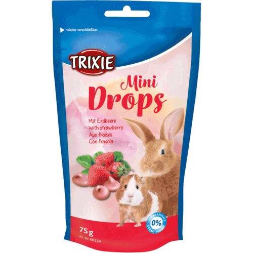 Trixie Poslastica za zečeve i male glodare Mini Drops - jogurt Slike