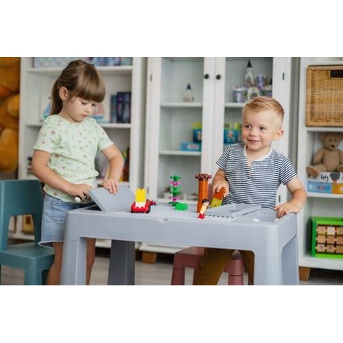 Tega Set dječjeg namje&amp;scaron;taja (stol, 2 stolice) Teggi Multifun Grey/Pink Slike