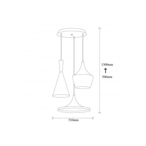 Opviq lights crna viseća svjetiljka za 3 žarulje Elmas Cijene