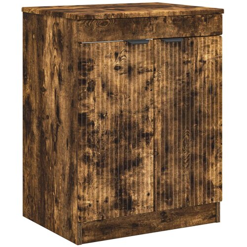 vidaXL Kopalniška omarica Dimljen hrast 54 x 41 x 70 cm Inženirski les, (5000245594) Cene