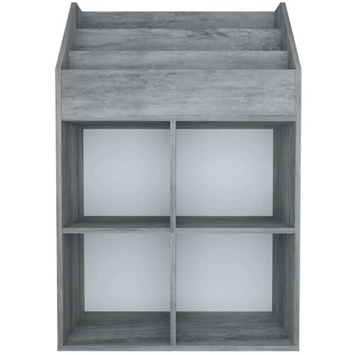 VidaXL stalak za dječje časopise boja betona 71x 30x114 cm od iverice Slike