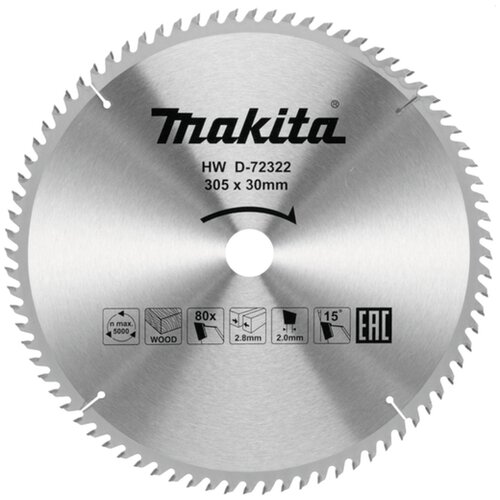 Makita tct žagin list za les 305 mm x 80 mm x 60T, D-72322 Cene