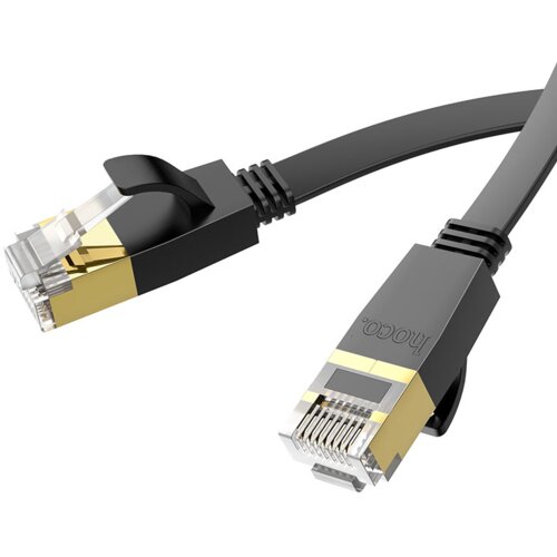 hoco. omrežni internet kabel US07 ploščat 1Gbps 20 metrov črn Cene