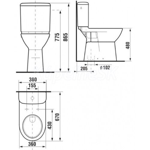 Jika SIKOSJOLSB23617 deep talna wc &amp;scaron;koljka monoblok Slike
