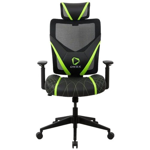 ONEX Stolica GE300-B Ergonomic Black/Green Cene