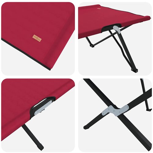  Sklopivi kamperski krevet 2 pcs Crvena 206 x 76 x 74 cm Slike