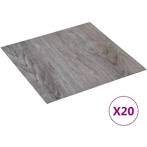 vidaXL Samolepilne talne plošče 20 kosov PVC 1,86 m² svetlo rjave