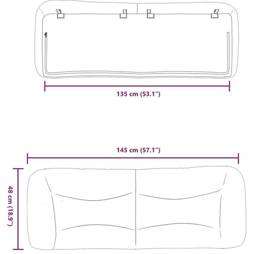  Jastuk za uzglavlje crni 135 cm umjetna koža - 135 cm 1 Slike