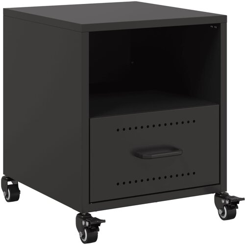 Maison Chic Nočna omarica - Nočna miza črna 36x39x43,5 cm jeklo, (21688417) Slike
