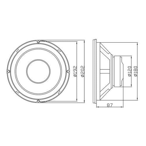 Blow A-200-Bas zvočnik 20 cm (8&amp;quot;) 300W 4 Ohm Slike