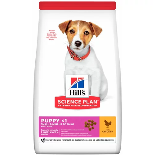 Hill’s Science Plan Puppy <1 Small & Mini s piletinom - 6 kg