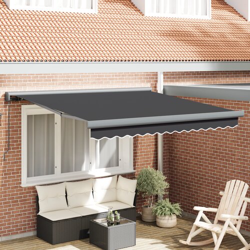 VidaXL Ročna retraktibilna tenda antracit 300x250 cm Slike