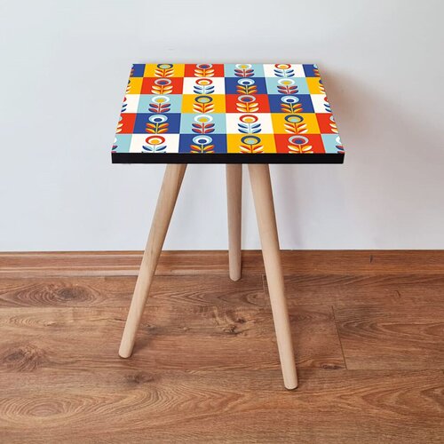 Hanah home klub sto Shp375, 35x42x35 cm, Šareni Cene