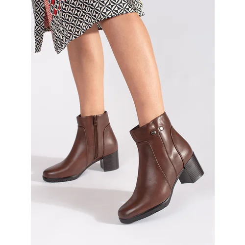 Sergio Leone Brown heeled ankle boots by