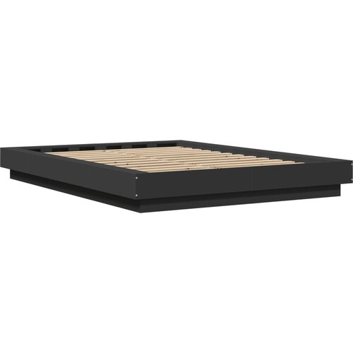  Okvir za krevet s LED svjetlima crni 120 x 190 cm drveni Slike