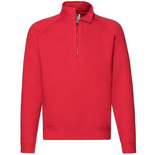 Fruit Of The Loom Red Men's Zip Neck Sweat Cene